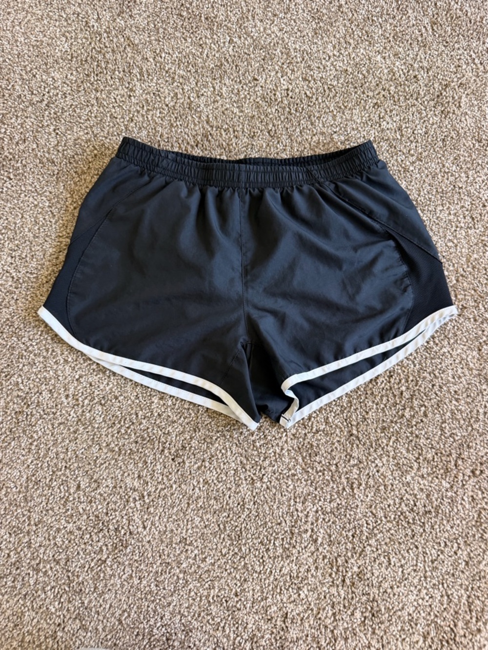 Nike Black Running Shorts with White Trim